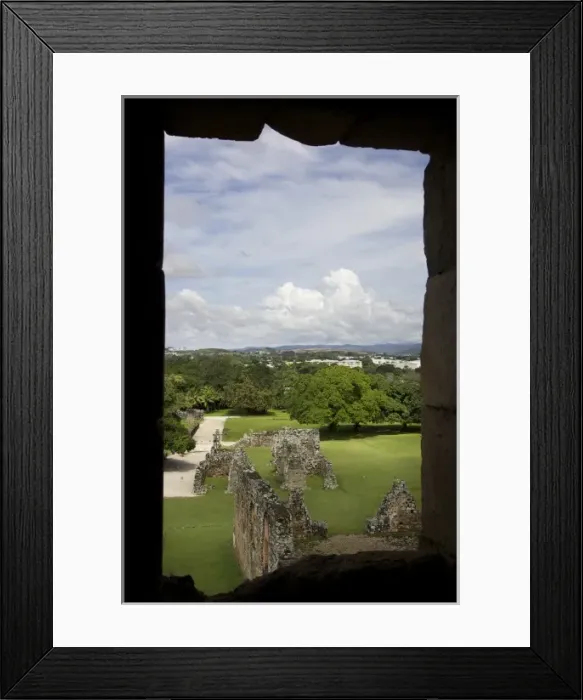 Framed Print : Panama. A veiw of the ancient colonial ruins from the bell tower in Panama city Framed Print : Panama. A veiw of the ancient colonial ruins from the bell tower in Panama city
