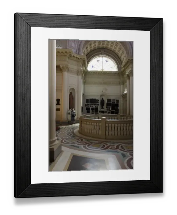 Framed Print : Panteon de los Heroes: dome, interiors and sailors guarding the entrance. Asuncion