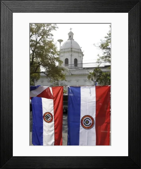 Framed Print : Panteon de los Heroes and Paraguayan flags for sale. Asuncion is the capital of Paraguay Framed Print : Panteon de los Heroes and Paraguayan flags for sale. Asuncion is the capital of Paraguay