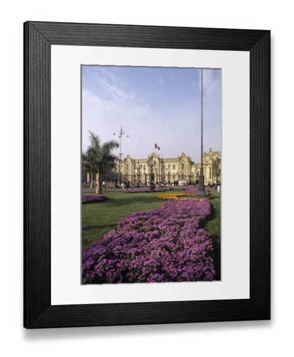 Framed Print : Life in Peru Palace of Justice San Martin Government Square & garden Lima Peru capital Framed Print : Life in Peru Palace of Justice San Martin Government Square & garden Lima Peru capital
