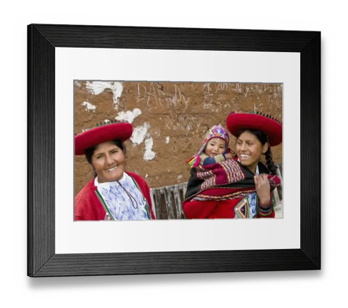 Framed Print : Family with baby in traditional dress in Cusco Cuzco Peru South America (MR) Framed Print : Family with baby in traditional dress in Cusco Cuzco Peru South America (MR)