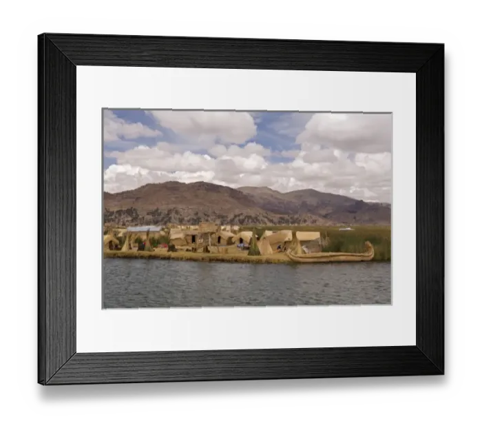 Framed Print : Peru, Lake Titicaca, Islas de los Uros, Floating, artificial islands made of reeds Framed Print : Peru, Lake Titicaca, Islas de los Uros, Floating, artificial islands made of reeds