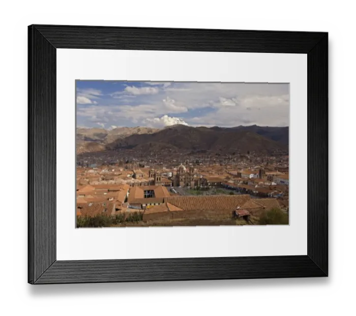 Framed Print : Peru, Cusco, View of city of Cusco