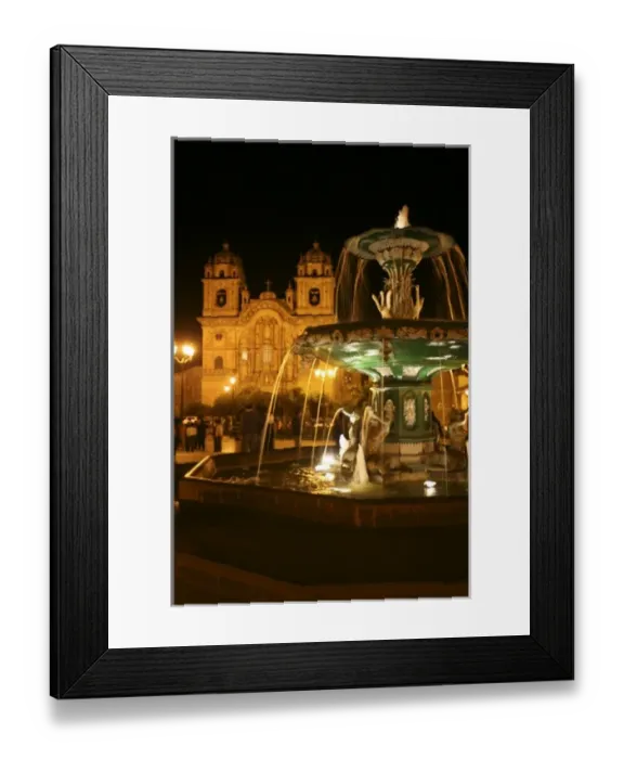 Framed Print : Peru, Cusco. The Plaza de Armas, the central square of colonial Cusco, a UNESCO World Heritage Site