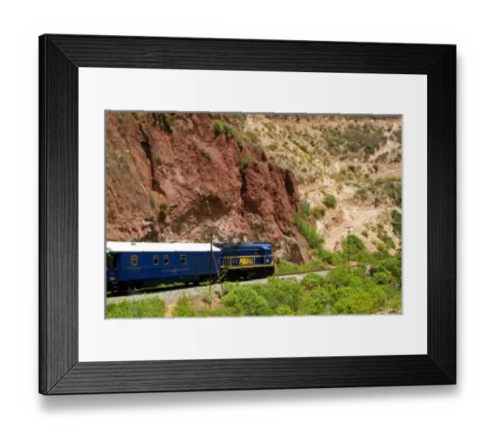 Framed Print : Peru. Hiram Bingham luxury train to Machu Picchu Framed Print : Peru. Hiram Bingham luxury train to Machu Picchu