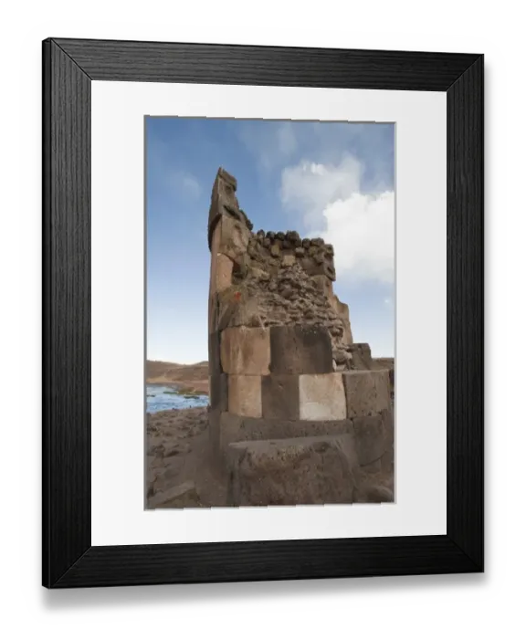Framed Print : Peru, Puno. Ancient Inca ruins of Chullpas de Sillustani Framed Print : Peru, Puno. Ancient Inca ruins of Chullpas de Sillustani