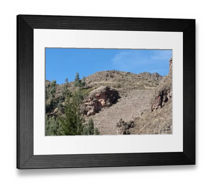 Framed Print : Peru, Urubamba. Inca ruins and terraced fields above the city Framed Print : Peru, Urubamba. Inca ruins and terraced fields above the city