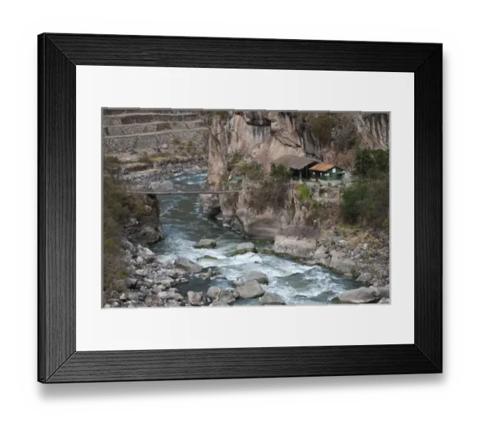 Framed Print : Peru. Patakancha River, from train to Machu Picchu Framed Print : Peru. Patakancha River, from train to Machu Picchu