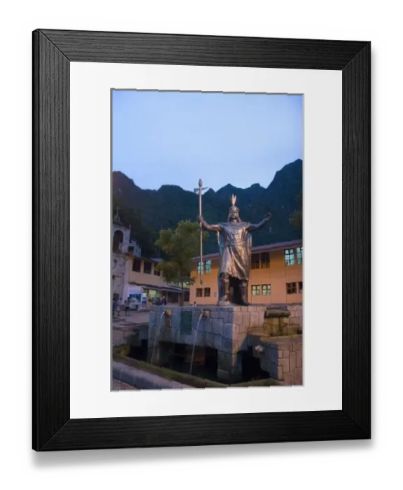 Framed Print : Aguas Calient, Peru. The city at the base of Machu PIccu, Aguas Caliente, is a small