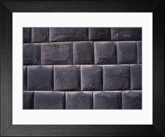Framed Print : South America, Peru, Cuzco. This close-up of an Inca wall is a study in form, light and texture Framed Print : South America, Peru, Cuzco. This close-up of an Inca wall is a study in form, light and texture