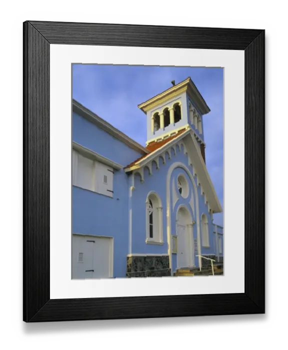 Framed Print : South America, Uruguay, Punta del Este, Quaint chapel in resort town Framed Print : South America, Uruguay, Punta del Este, Quaint chapel in resort town