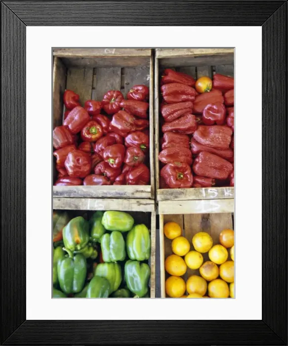 Framed Print : South America, Uruguay; Piriapolis, vegetables for sale Framed Print : South America, Uruguay; Piriapolis, vegetables for sale