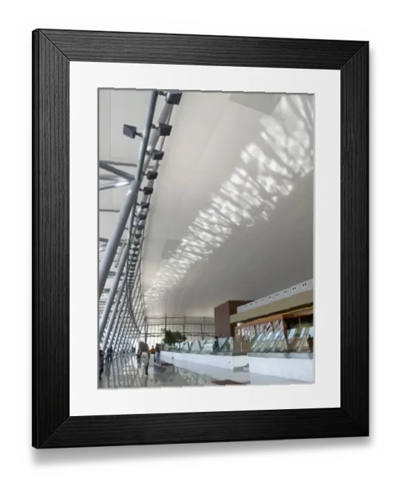 Framed Print : Uruguay, Montevideo, Carrasco International airport designed by Uruguayan architect Rafael Vinoly