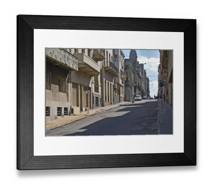 Framed Print : A street in the old town of Montevideo. Not far from the Harbor market Mercado del Puerto Framed Print : A street in the old town of Montevideo. Not far from the Harbor market Mercado del Puerto