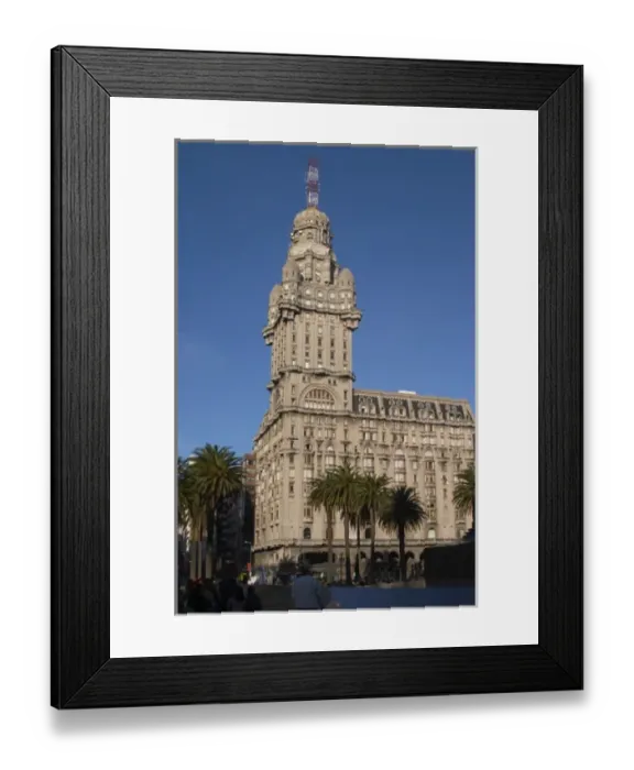 Framed Print : The Palacio Salvo Palace building on Plaza Independencia Independence Square, built Framed Print : The Palacio Salvo Palace building on Plaza Independencia Independence Square, built