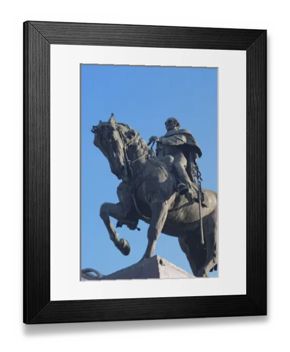 Framed Print : Plaza Independencia Independence Square with the mausoleum of General Jose Artigas