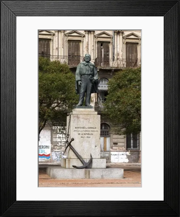 Framed Print : Statue of Jose de las Fuerzas Navales de la Republica 1842 - 1848, Chief of the naval Framed Print : Statue of Jose de las Fuerzas Navales de la Republica 1842 - 1848, Chief of the naval