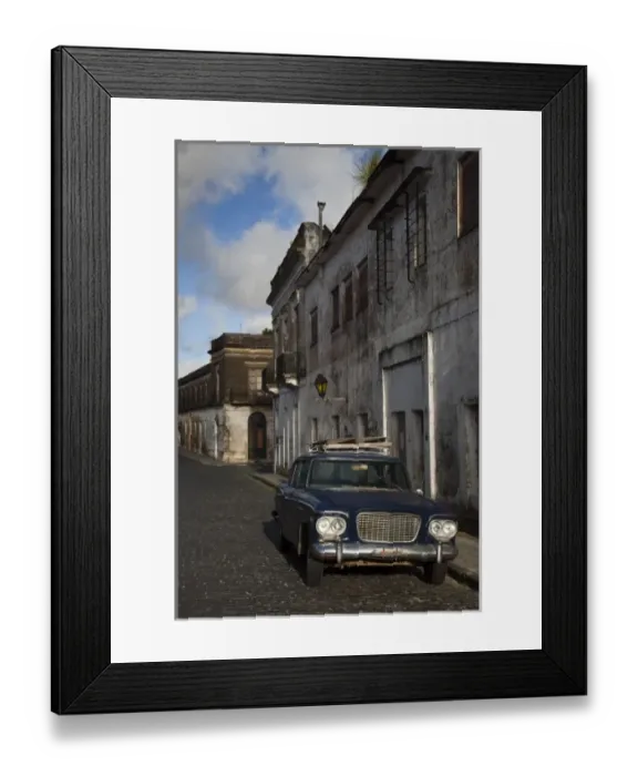 Framed Print : Uruguay, Colonia Department, Colonia del Sacramento. 1960s era Studebaker Lark car, Calle San Jose Framed Print : Uruguay, Colonia Department, Colonia del Sacramento. 1960s era Studebaker Lark car, Calle San Jose