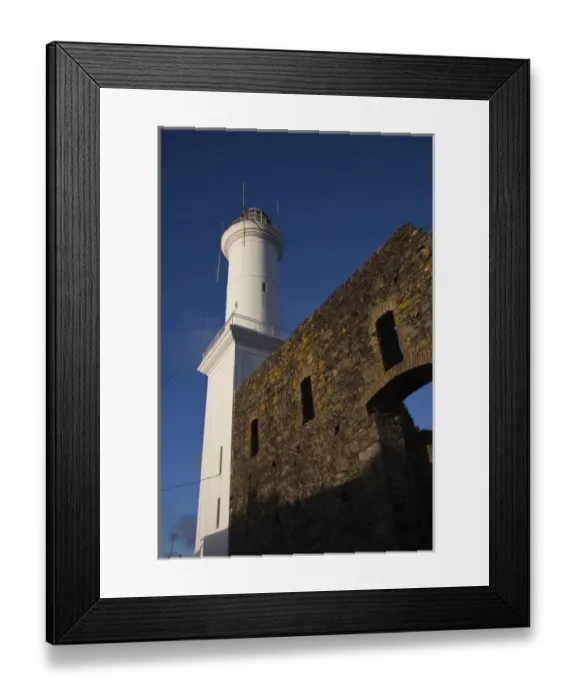 Framed Print : Uruguay, Colonia Department, Colonia del Sacramento. Town lighthouse, morning Framed Print : Uruguay, Colonia Department, Colonia del Sacramento. Town lighthouse, morning