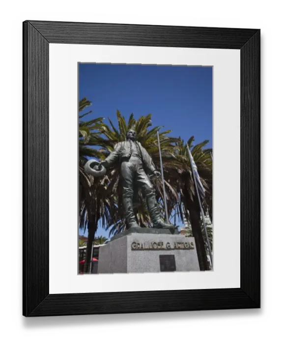 Framed Print : Uruguay, Maldonado Department, Punta del Este. General Artigas statue, Plaza Artigas Framed Print : Uruguay, Maldonado Department, Punta del Este. General Artigas statue, Plaza Artigas
