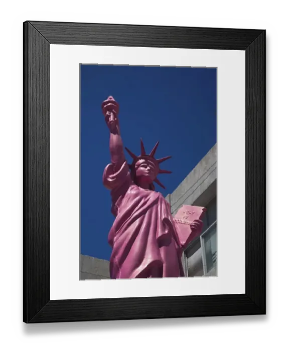 Framed Print : Uruguay, Maldonado Department, Punta del Este. Statue of Liberty, downtown
