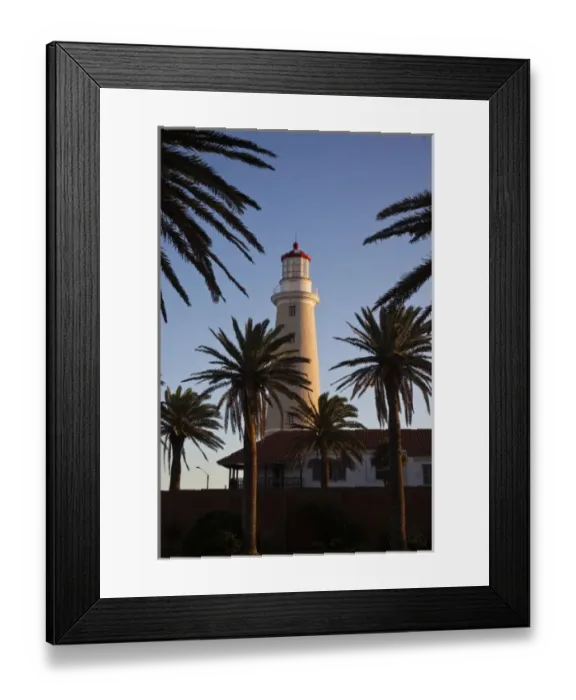 Framed Print : Uruguay, Maldonado Department, Punta del Este. Town lighthouse, sunset Framed Print : Uruguay, Maldonado Department, Punta del Este. Town lighthouse, sunset
