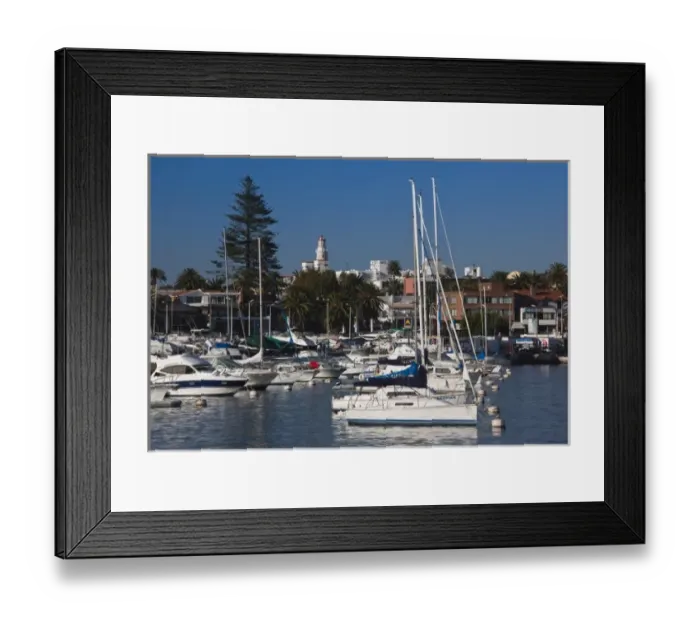 Framed Print : Uruguay, Maldonado Department, Punta del Este. Yacht Harbor, morning Framed Print : Uruguay, Maldonado Department, Punta del Este. Yacht Harbor, morning