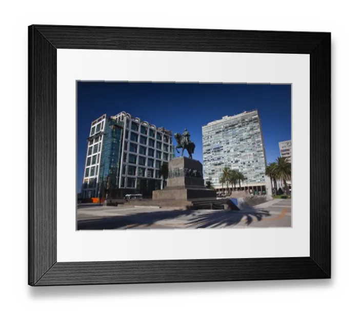 Framed Print : Uruguay, Montevideo Department, Montevideo. General Artigas statue, Plaza Independencia