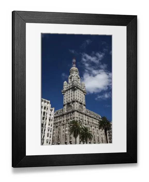 Framed Print : Uruguay, Montevideo Department, Montevideo. Palacio Salvo building from Plaza Independencia Framed Print : Uruguay, Montevideo Department, Montevideo. Palacio Salvo building from Plaza Independencia