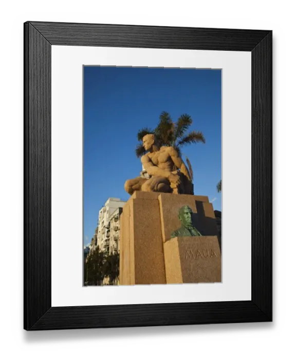 Framed Print : Uruguay, Montevideo Department, Montevideo. Plaza Espana, sunset