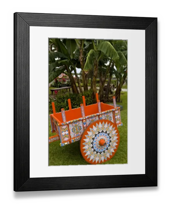 Framed Print : Colorful close up of famous wheel for carriages that are traditional in and around Framed Print : Colorful close up of famous wheel for carriages that are traditional in and around