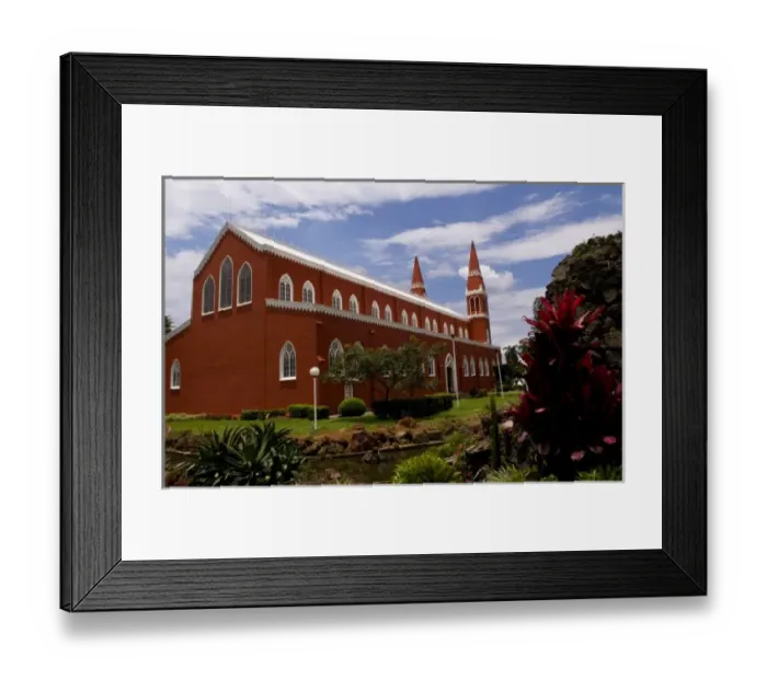 Framed Print : Famous Metal church in Grecia Costa Rica the only metal church cathedral in all Framed Print : Famous Metal church in Grecia Costa Rica the only metal church cathedral in all