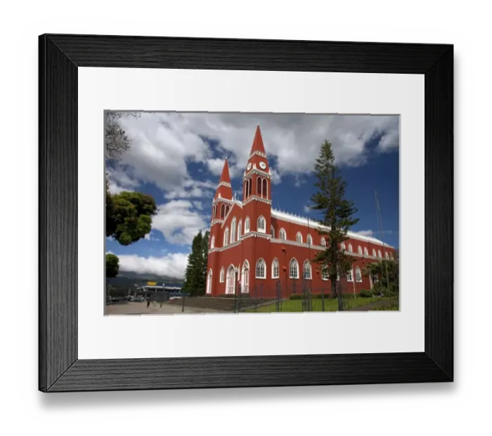 Framed Print : Iglesia de la Nuestra Senora de las Mercedes is a church made entirely of prefabricated Framed Print : Iglesia de la Nuestra Senora de las Mercedes is a church made entirely of prefabricated