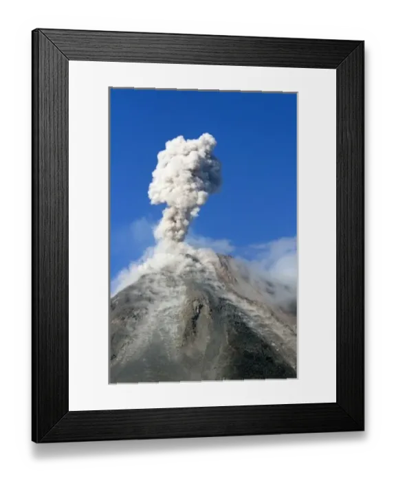 Framed Print : Arenal Volcano erupting during the day near La Fortuna, San Carlos, Costa Rica Framed Print : Arenal Volcano erupting during the day near La Fortuna, San Carlos, Costa Rica