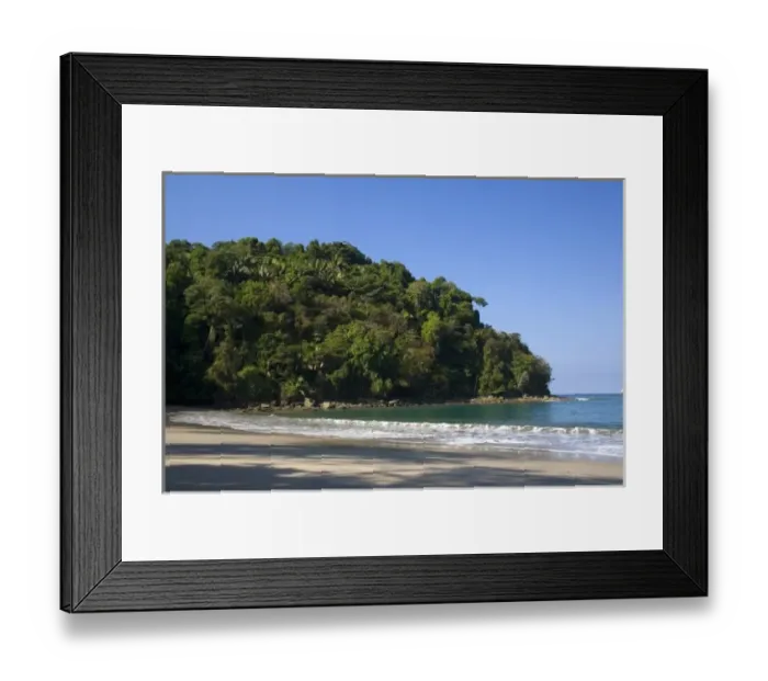 Framed Print : Beach scene at the Manuel Antonio National Park in Puntarenas province, Costa Rica Framed Print : Beach scene at the Manuel Antonio National Park in Puntarenas province, Costa Rica