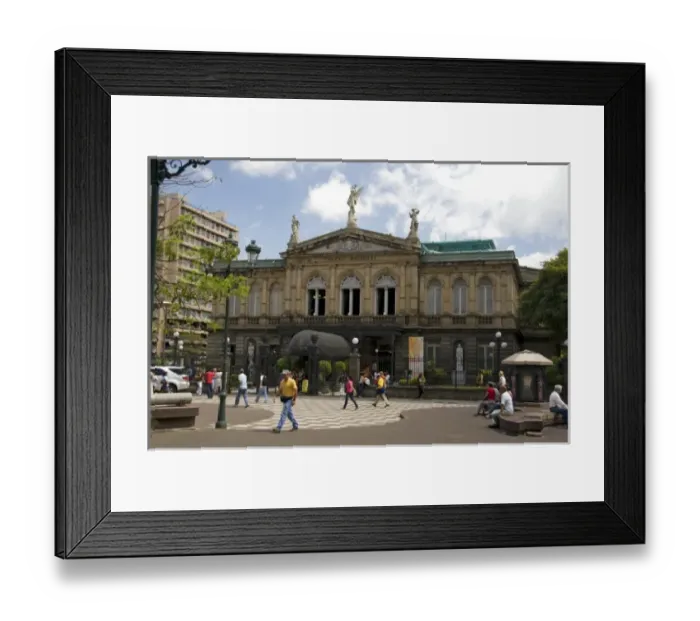 Framed Print : The National Theatre of Costa Rica is located in the central section of San Jose, Costa Rica