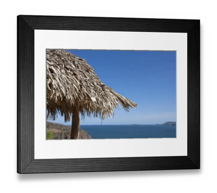 Framed Print : Thatch-roof hut overlooking the ocean in the heart of the Guanacaste Gold Coast Framed Print : Thatch-roof hut overlooking the ocean in the heart of the Guanacaste Gold Coast