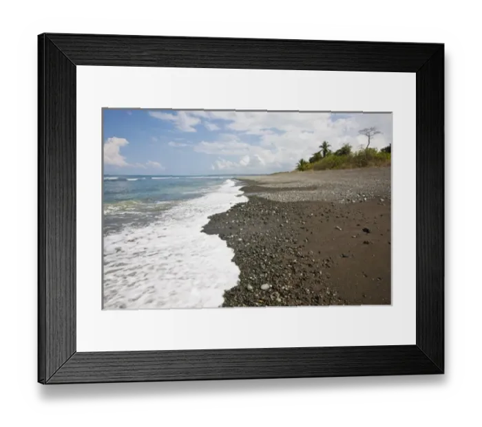 Framed Print : Surf rolls in on a pristine tropical beach with in Corcovado National Park, Costa Rica Framed Print : Surf rolls in on a pristine tropical beach with in Corcovado National Park, Costa Rica