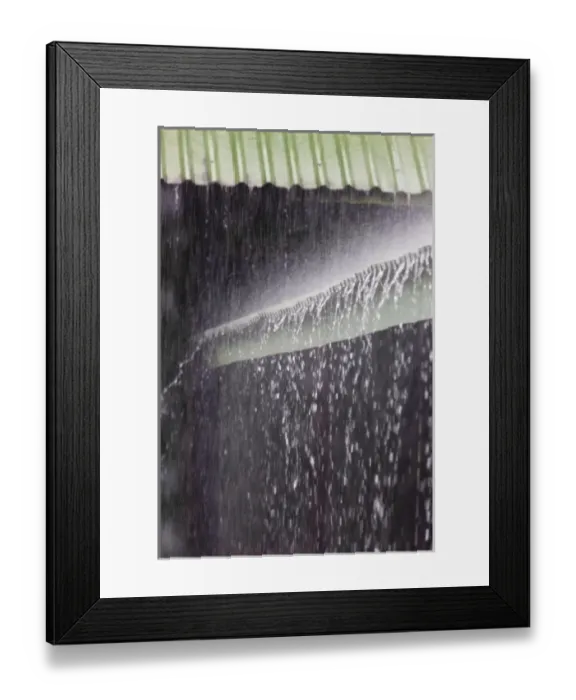 Framed Print : Heavy rain falls on the metal roof of Sirena Biological Station in Corcovado National Park Framed Print : Heavy rain falls on the metal roof of Sirena Biological Station in Corcovado National Park