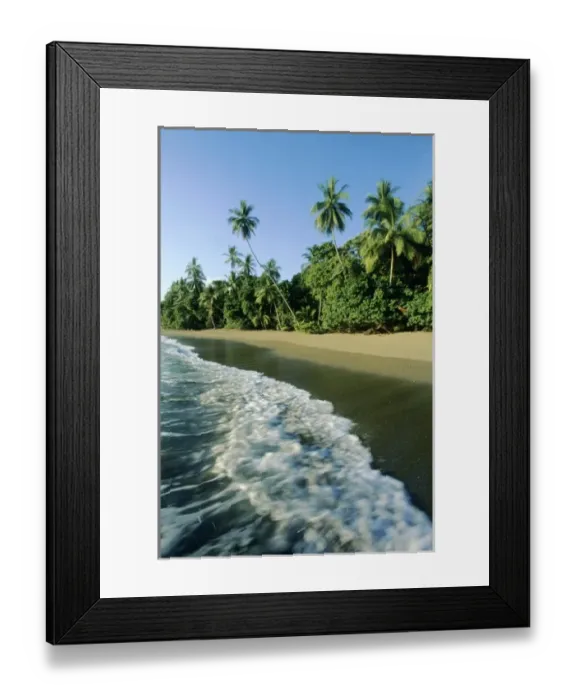 Framed Print : Costa Rica, Corcovado National Park, San Pedrillo, wilderness coastline on Osa Peninsula