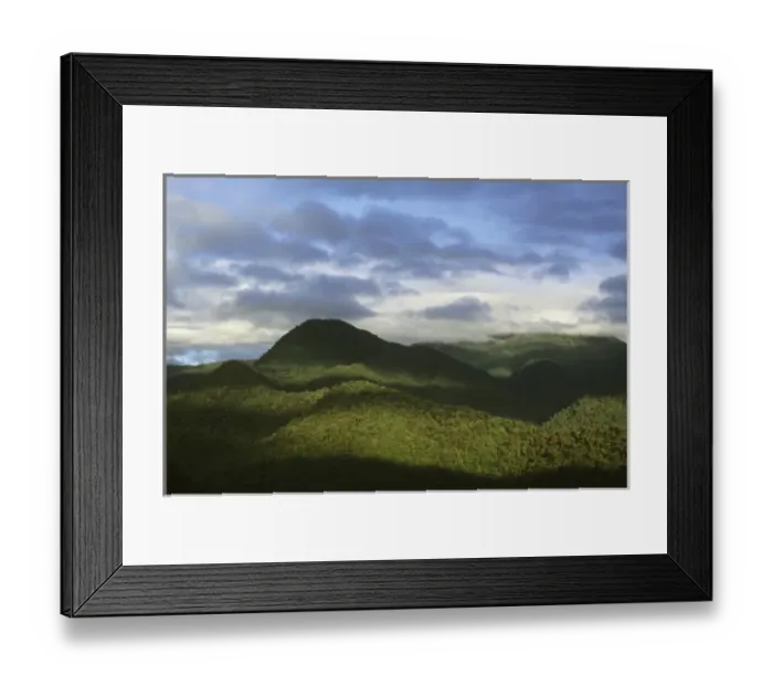 Framed Print : Costa Rica, Braulio Carrillo National Park, sunrise over rainforest