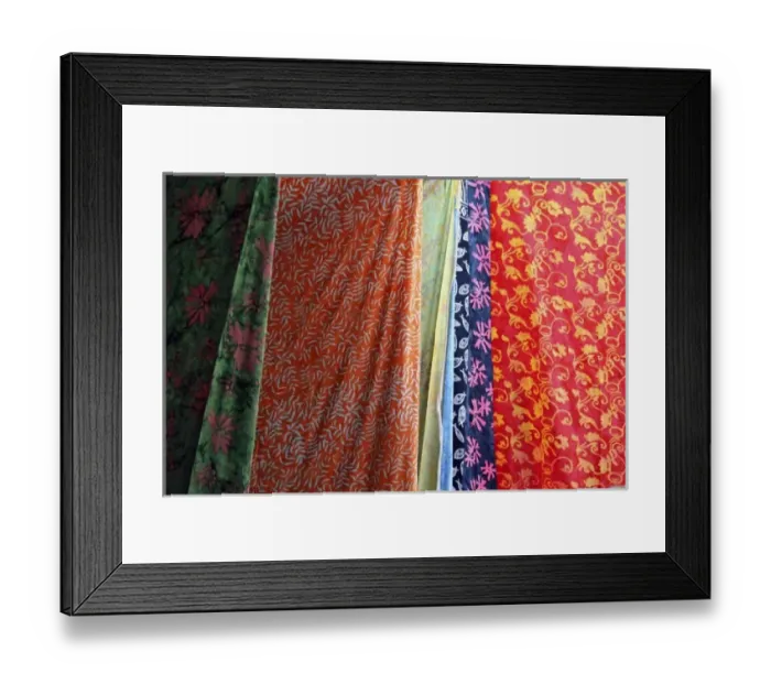 Framed Print : Costa Rica, Manuel Antonio. Batiks hanging along beach make for colorful souvenirs of Costa Rica Framed Print : Costa Rica, Manuel Antonio. Batiks hanging along beach make for colorful souvenirs of Costa Rica