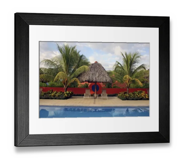 Framed Print : Costa Rica, Playa Esterillos Este. Main Pool at the Xandari by the Pacific Resort & Spa