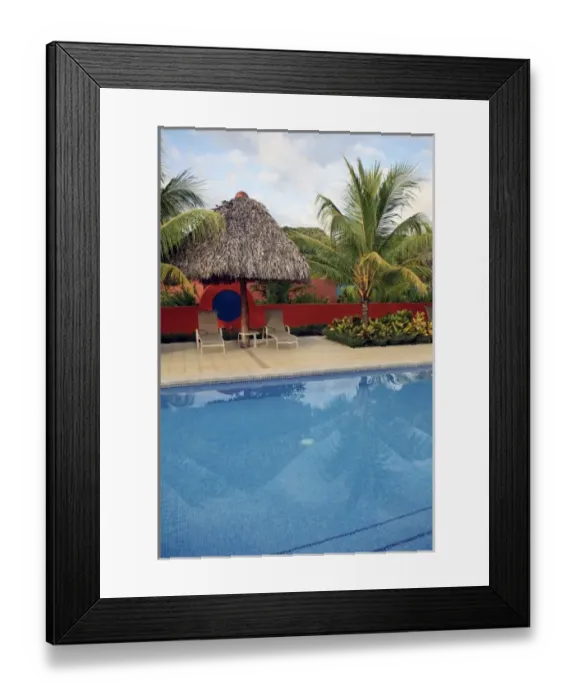 Framed Print : Costa Rica, Playa Esterillos Este. Main Pool at the Xandari by the Pacific Resort & Spa