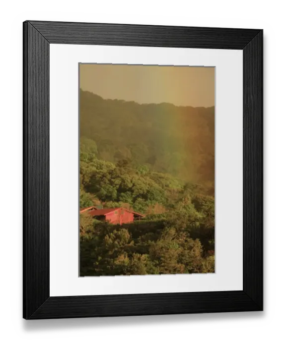 Framed Print : Rainbow across countryside, Outside of the Monteverde Cloud forest, Costa Rica Framed Print : Rainbow across countryside, Outside of the Monteverde Cloud forest, Costa Rica
