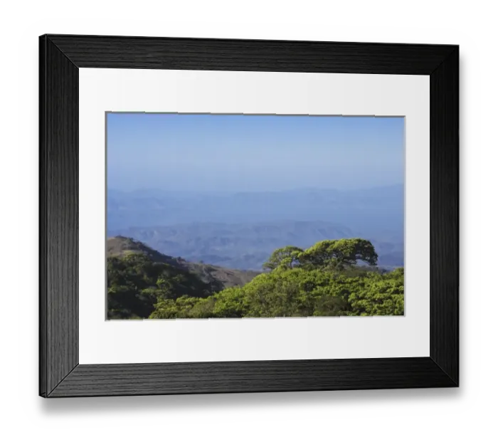 Framed Print : Looking from Monteverde towards Gulf of Nicoya at sunrise, Monteverde Cloud Forest