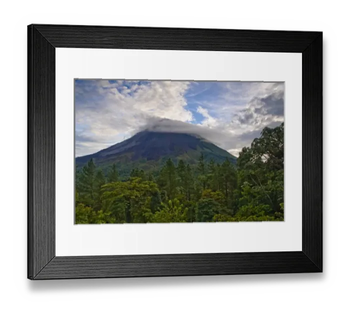 Framed Print : Costa Rica, Volcano Arenal National Park, Volcano Arenal from Arenal Observatory Lodge