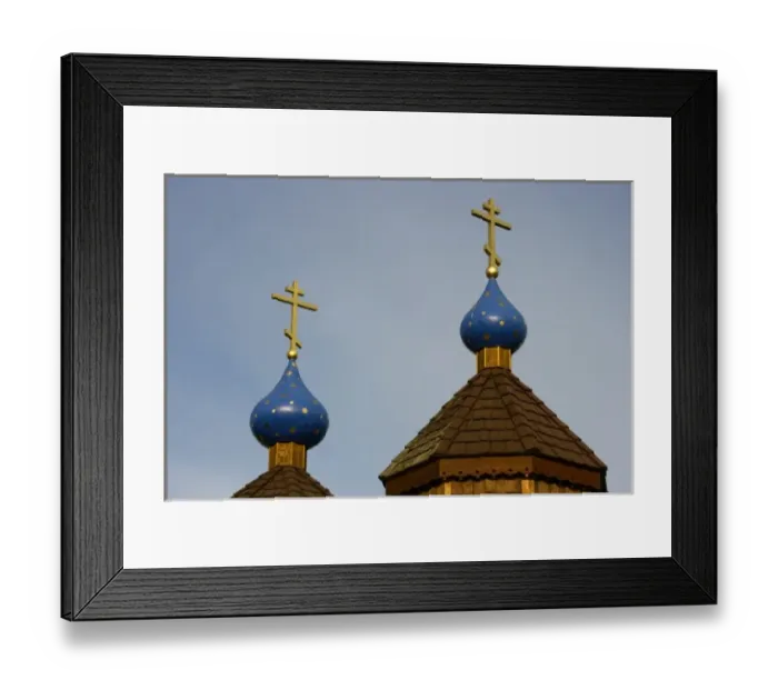 Framed Print : USA, Alaska, Kodiak, Russian Orthodox Cross on Onion-Shaped Domes, Saint Herman Orthodox Framed Print : USA, Alaska, Kodiak, Russian Orthodox Cross on Onion-Shaped Domes, Saint Herman Orthodox