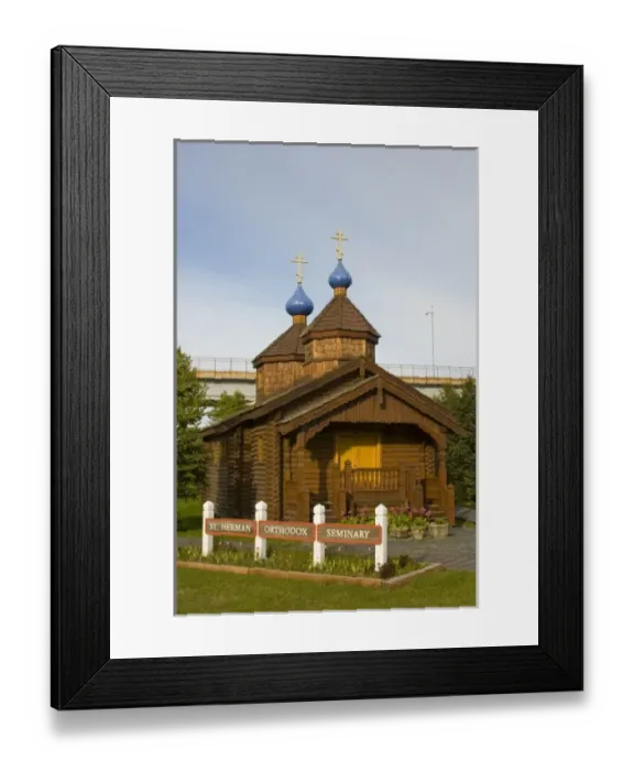 Framed Print : USA, Alaska, Kodiak, St. Herman Orthodox Seminary Framed Print : USA, Alaska, Kodiak, St. Herman Orthodox Seminary