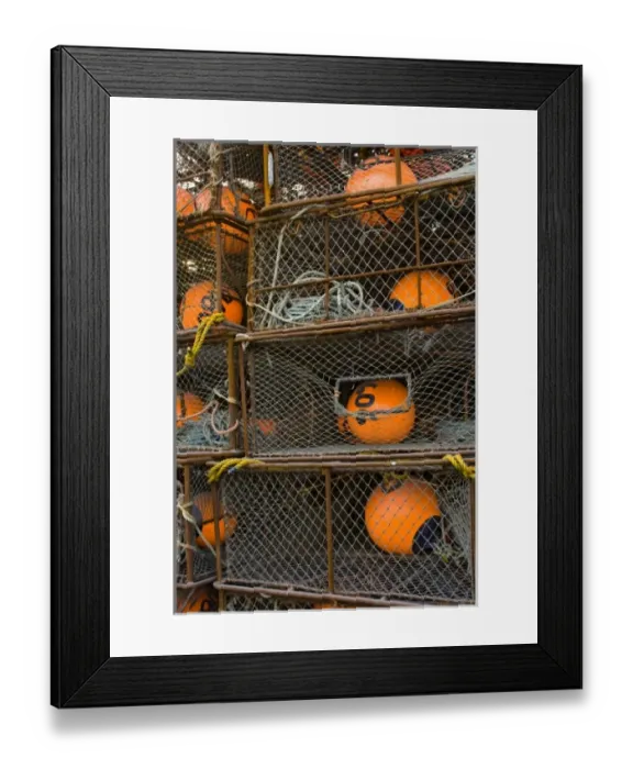 Framed Print : USA, Alaska, Kodiak, Crab Traps / Crab Pots with Buoys Framed Print : USA, Alaska, Kodiak, Crab Traps / Crab Pots with Buoys